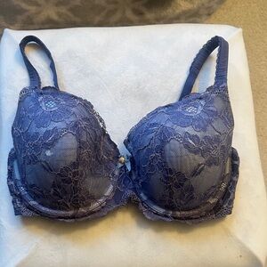 34ddd Victoria Secret Body by Victoria Elegant Lace Underwire Bra in Blue